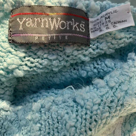 Vintage 80s 90s Pastel Floral Bouclé Knit Sweater - Picture 6 of 6